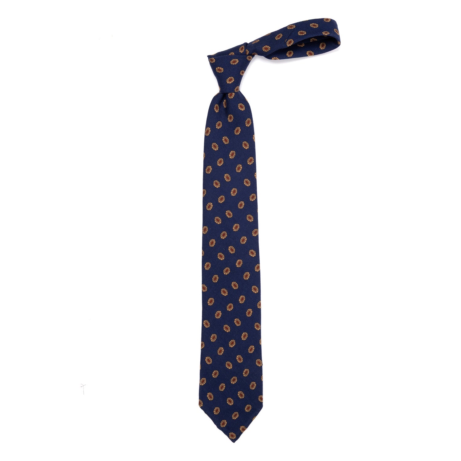 CA Archivio Storico: Tie "Piccoli Medaglioni" made of pure Wool - hand-rolled